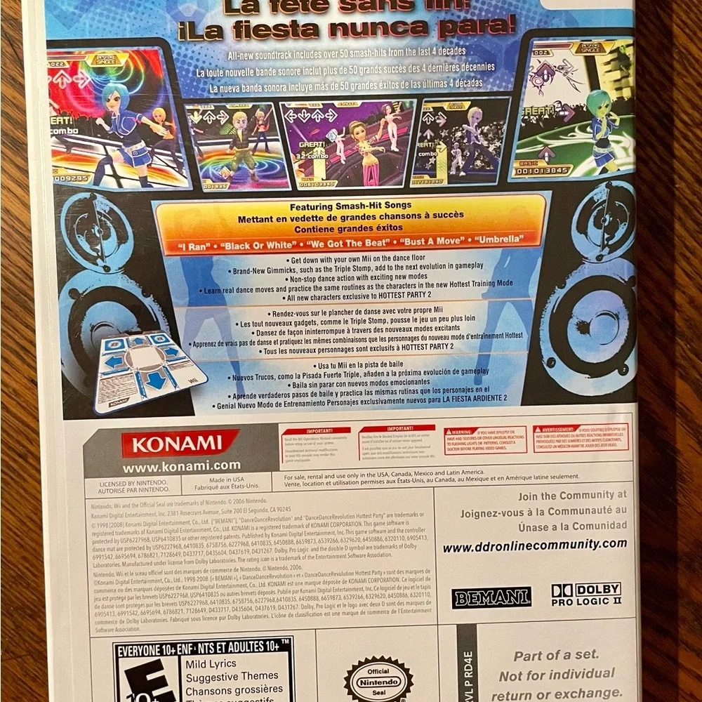 Lot Wii Just Dance 3, Glee Karaoke Revolution, Dance Revolution Hottest Party 2